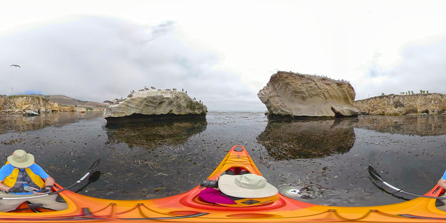 Margo Dodd Park caves from a kayak