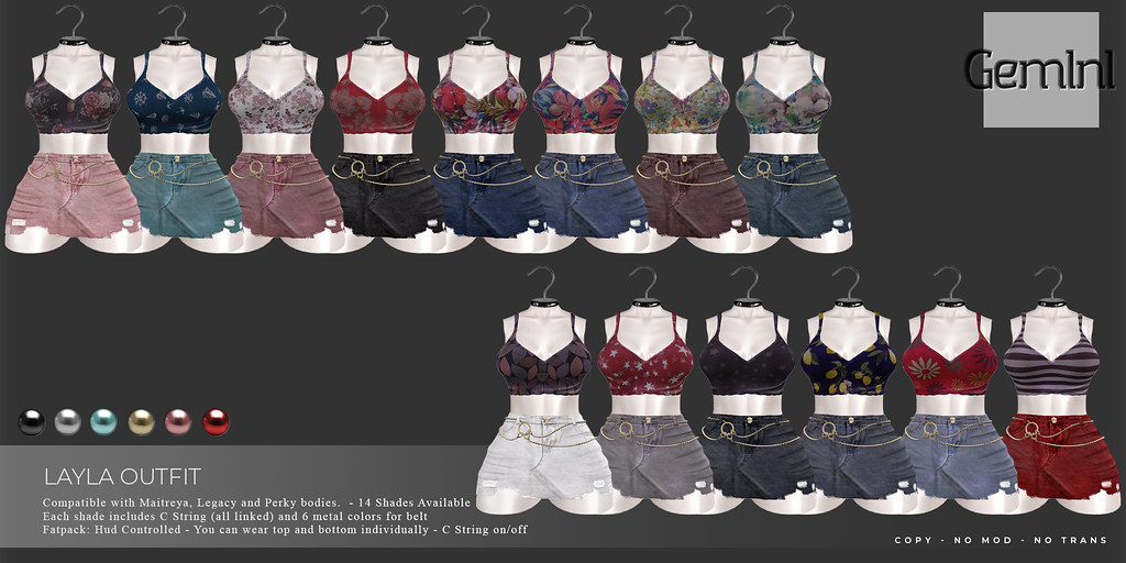 •Gemini -Layla Outfit- 14 New Shades•