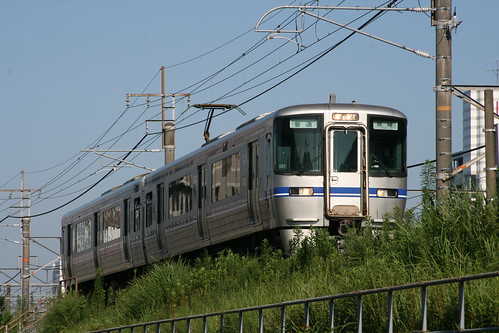 Aichi Loop Railway 2000 series(G51,G52) near Kozoji.Sta, Kasugai, Aichi, Japan /Aug 1, 2020