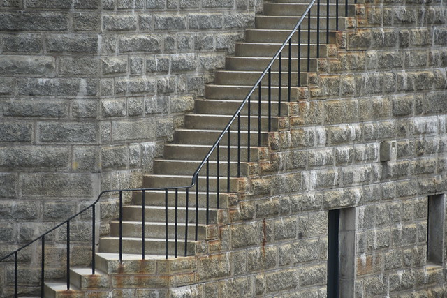 stone wall and stairs