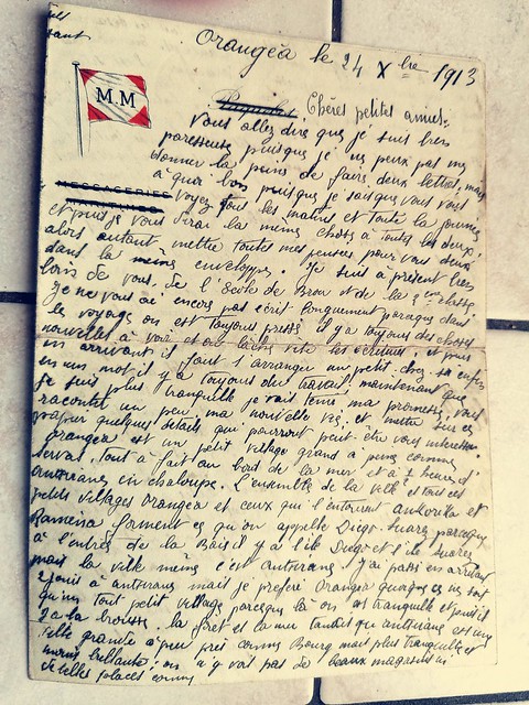 Madagascar 24/10/1913, lettre d'amie
