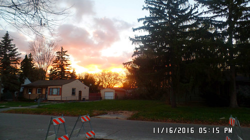 sunset by mcmauntay, sunset behind a house