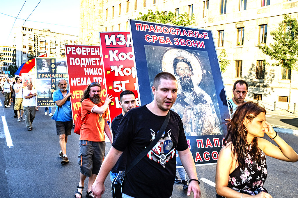 Religious procession on 8-1-20--Belgrade