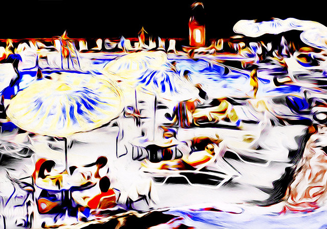 A Day at the Pool...in Color...With Lifeguard