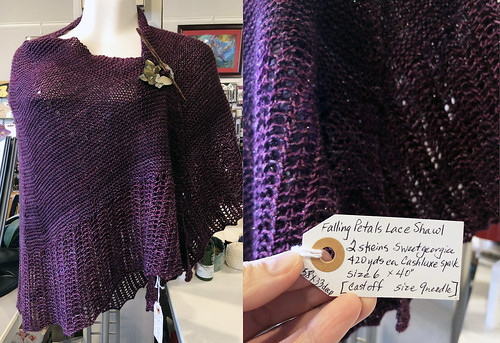 Falling Petals Lace Shawl at Stranded By The Sea
