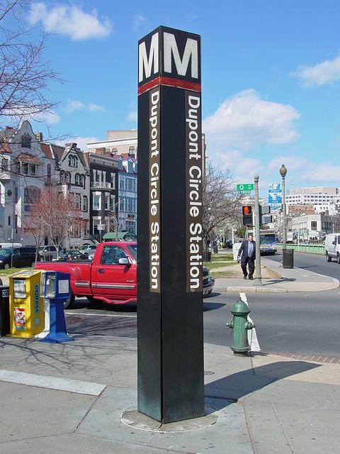 Dupont Circle station entrance pylon