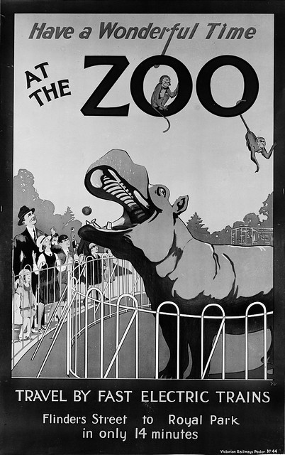 Melbourne Zoo Poster Circa 1930s