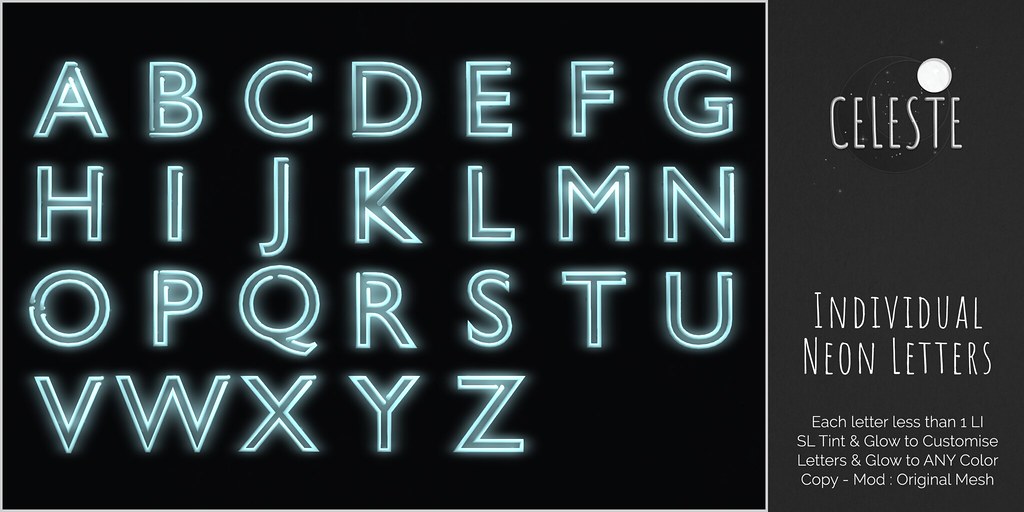 CELESTE - Neon Letters