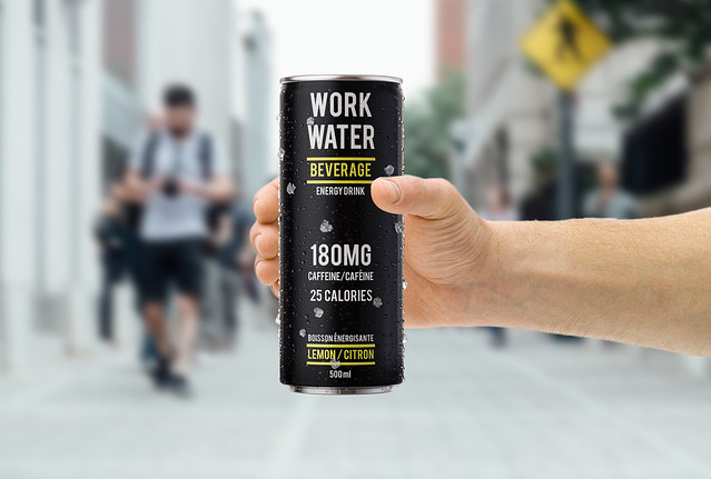 Energy Drink Can Design With Realistic Mockup