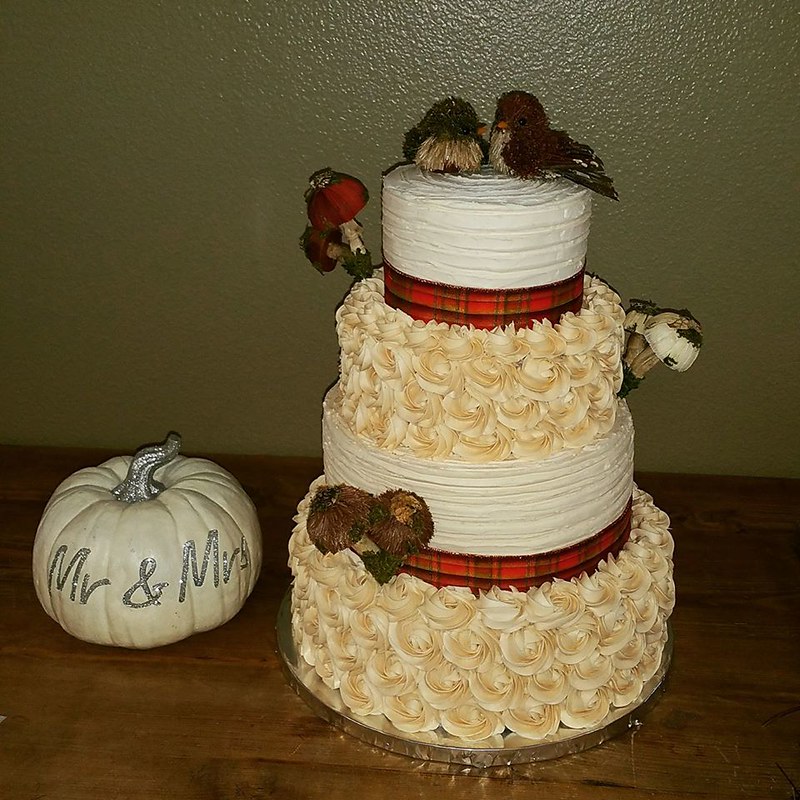 Fall Wedding Cake by Custom Cakes & Pastries