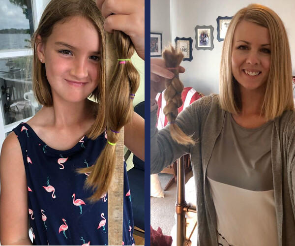mother and daughter hair donations