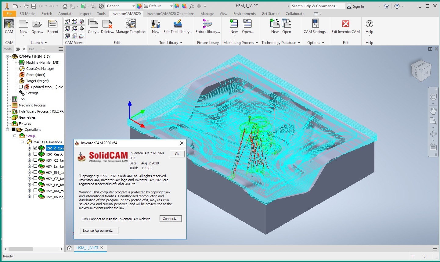Working with InventorCAM 2020 SP3 for Autodesk Inventor 2020 full