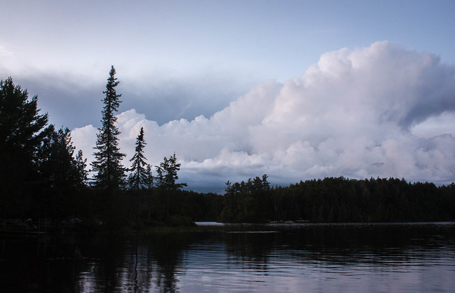 Evening storm clouds over Fletcher Lake