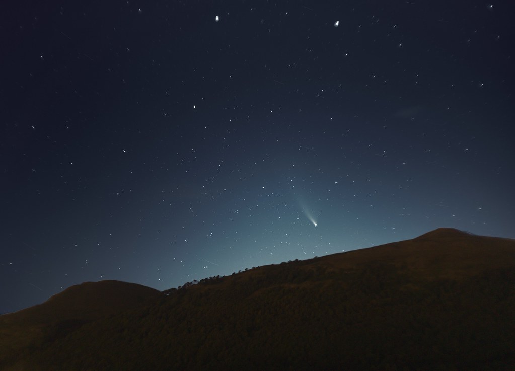 Comet NEOWISE over Wood Hill