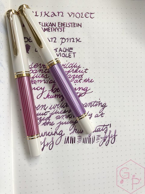 Pelikan Souverän M600 Pink & Violet Fountain Pens 1