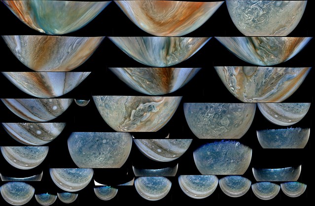 PJ13 Jupiter Image Collage, Exaggerated Color/Contrast