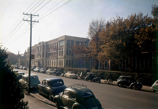 Great King Street and Dunedin Hospital buildings, c.1958