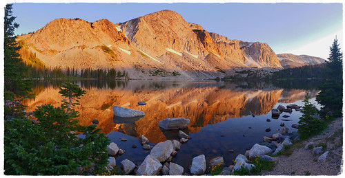 reflection water lake mountains lakemarie centennial wyoming nature landscape outdoor