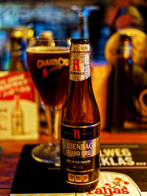 One of my Favourites ( Rodenbach Grand Cru a 6% Flemish Sour Bropwn Ale) Yesterdays World Bar - Bruges (Olympus OM-D EM1.2 & M.Zuiko 25mm f1.2 Pro Prime)