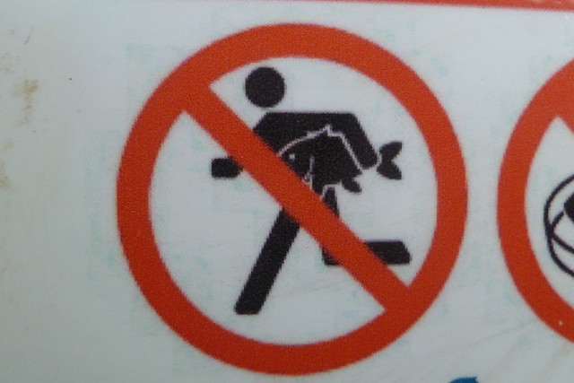 Jogging with fish prohibited