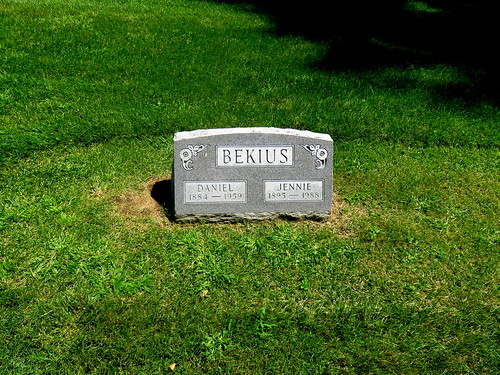 the grave of Carol's Grandfather & Grandmother