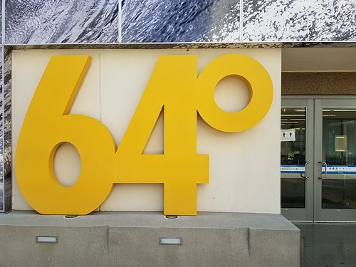 Yellow 64 Degrees Sign