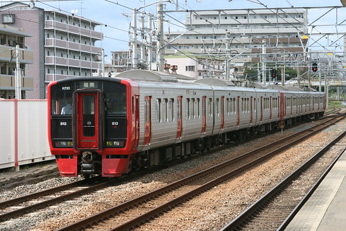 JR Kyusyu 813 series (3rd.ver) in Kashii.Sta, Fukuoka, Fukuoka, Japan /Aug 9, 2020