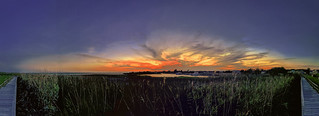 East Patchogue Long Island New York Blessed Home Boardwalk Breathtaking Sunset 180° Panorama - IMRAN™