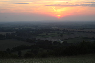 Coombe hill at sunset