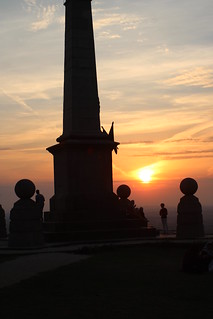 Coombe hill at sunset