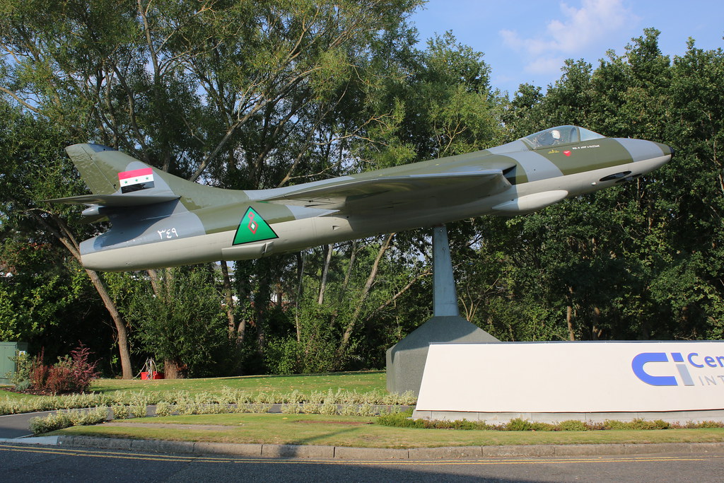 Another view of the Hawker Hunter F.51 in Basingstoke