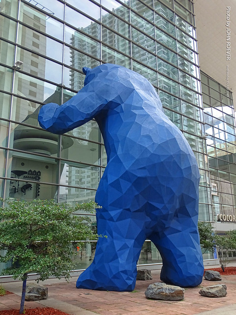 Big Blue Bear in Denver, 15 July 2020