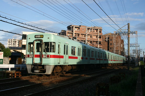 Nishitetsu 6050 series near Ijiri.Sta, Fukuoka, Fukuoka, Japan /Aug 10, 2020