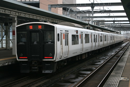 JR Kyusyu 817 series(3000s) in Yoshizuka.Sta, Fukuoka, Fukuoka, Japan /Aug 10, 2020