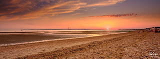 Sunset over the sands of Solent