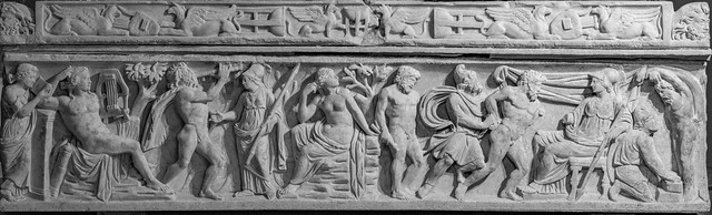 Sarcophagus with Apollo and Marsyas