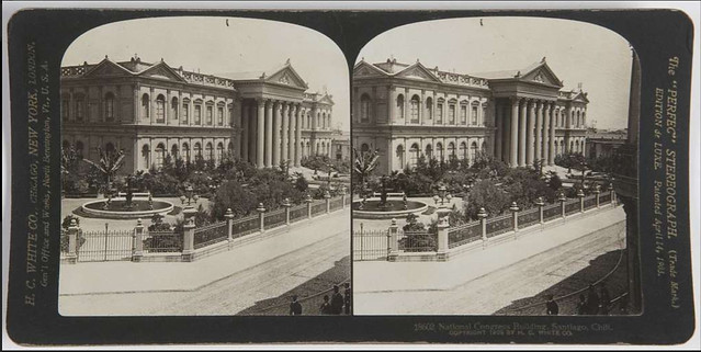 Stereoskopi. Kongressbygning, Santiago, Chile. 1900