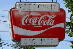 The weathered Coca-Cola sign at Rene's Corner Convenience Store in Carlsbad Springs (Ottawa), Ontario