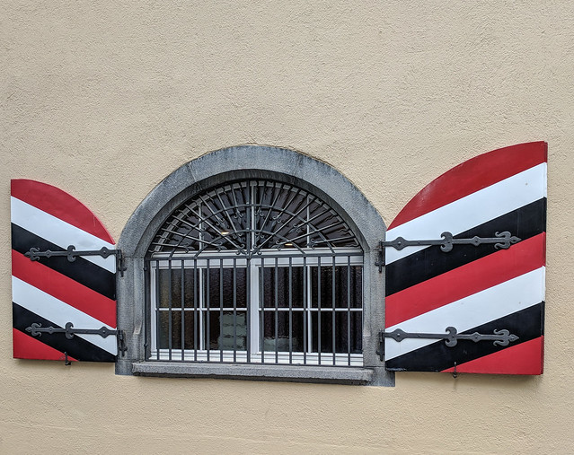 shutters in local fighting colors