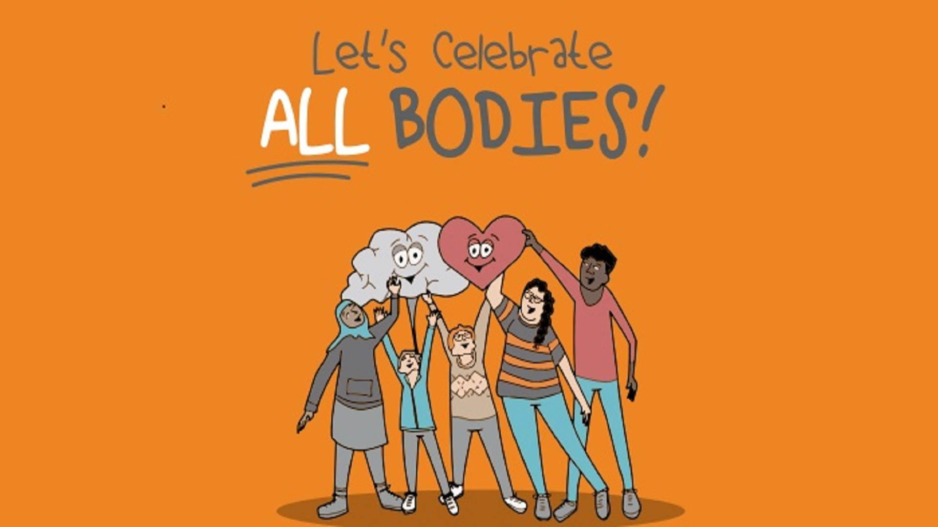 'Let's celebrate all bodies' cover illustration