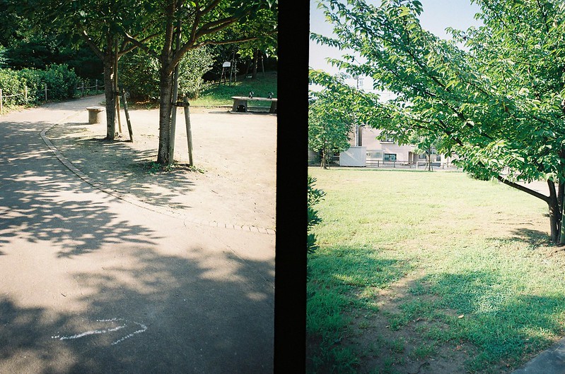 19 20200812OLYMPUS pen ft+G Zuiko AUTO W20mm f3 5+Kodak Ultramax400池袋本町四丁目電車の見える公園