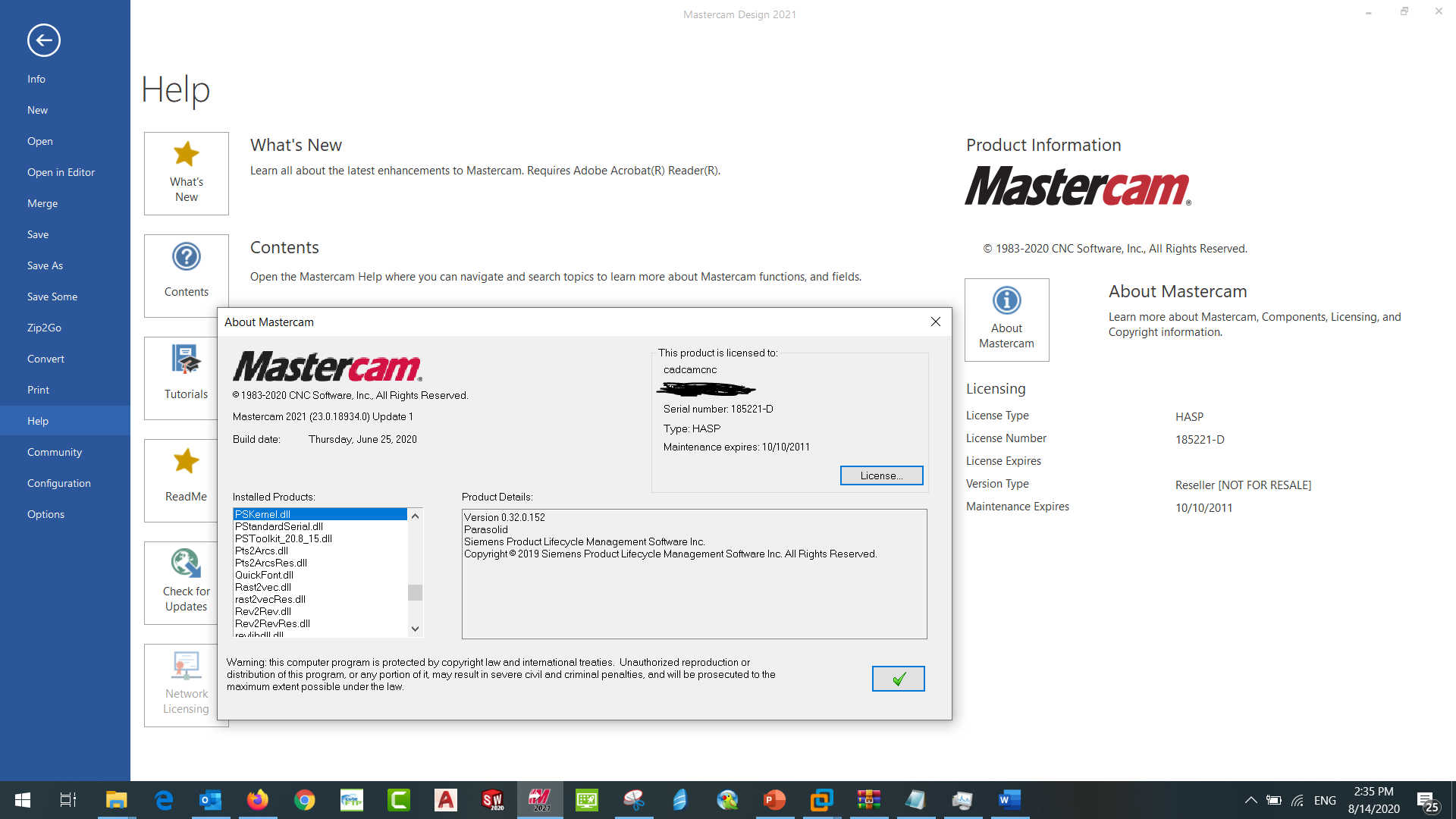 Mastercam 2021 Update1 win64 full