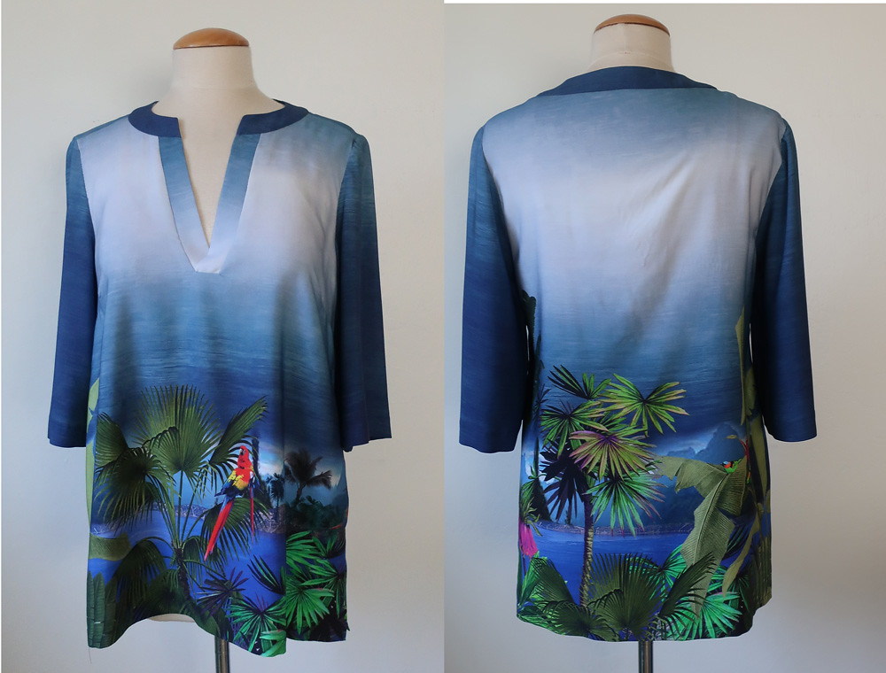 Palm tree shirt front and back