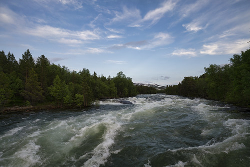 Luonosjåhkå, Norway by CoronaViking (mountain photography), landscape river norway stream sky clouds sunset