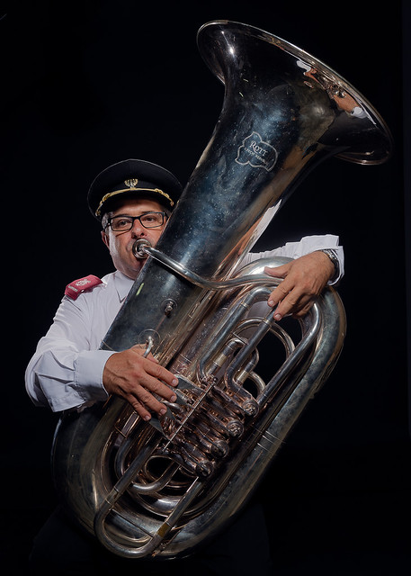 The tuba player