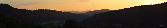 Muszyna - setting sun panorama