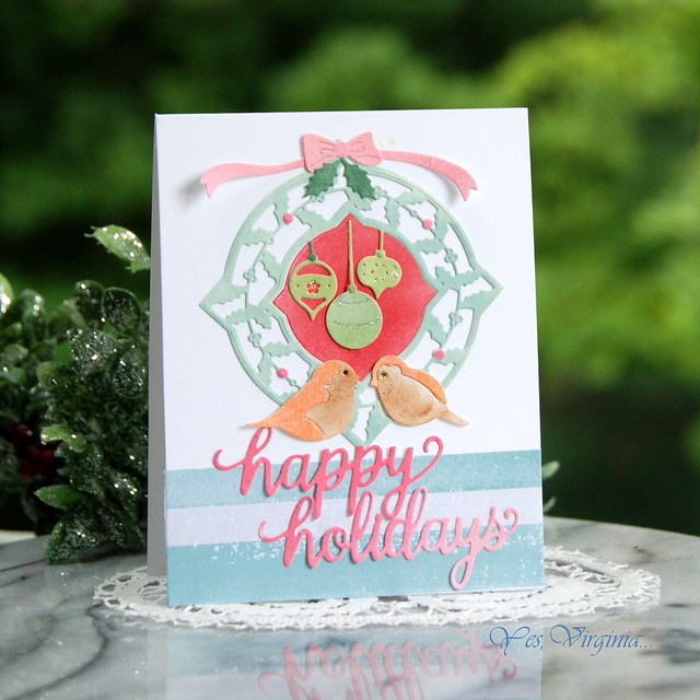 Happy Holiday (Holly Frame Gala Etched Dies )