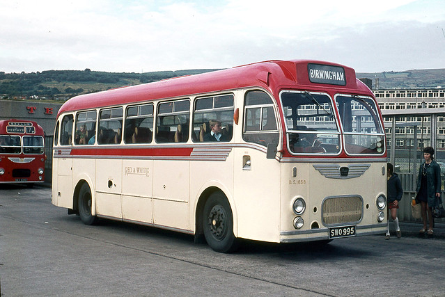 Red & White Services . D.S. 1658 . SWO995 . Merthyr Tydfil Bus Station , South Wales . Monday morning 30th-August-1971 .