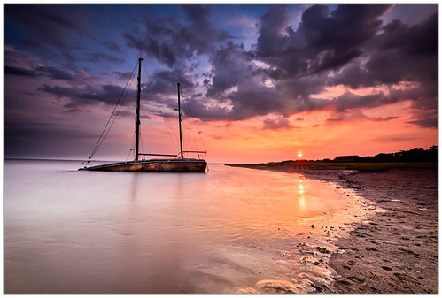 lytham sunset celestialdawn yacht beach lancashire dusk