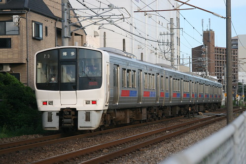 JR Kyusyu 811 series(0s) near Takeshita.Sta, Fukuoka, Fukuoka, Japan /Aug 12, 2020